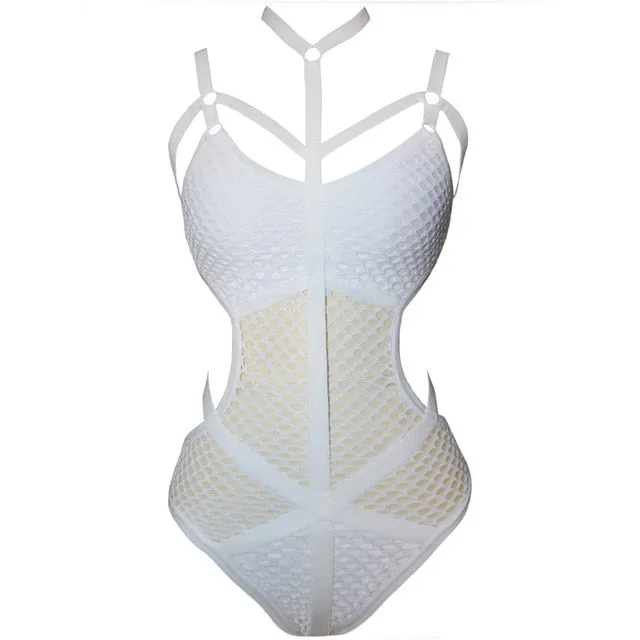 2021 New!! Women's Sexy Swimwear Mesh One Piece Swimsuit Sizes S - XL