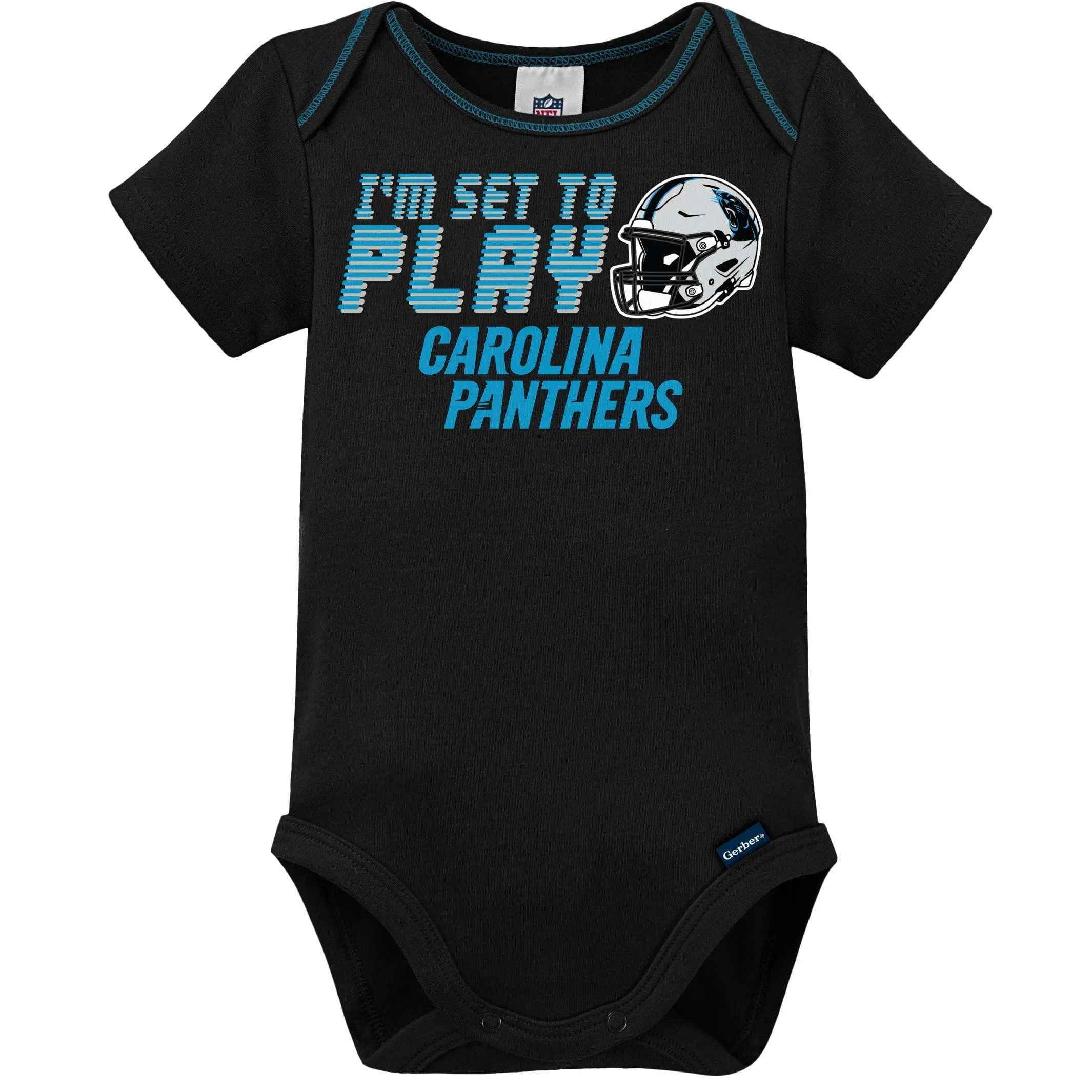 3-Piece Baby Boys Panthers Bodysuit, Sleep 'N Play & Cap Set