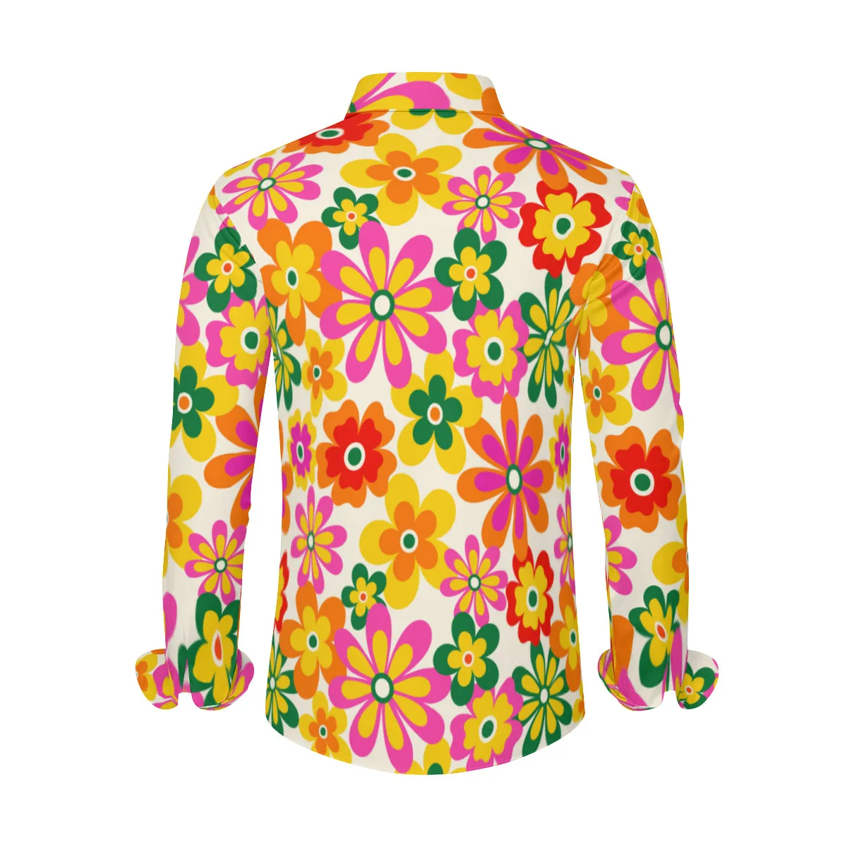 70s Clothing Men, Retro Shirt, 60s 70s Shirt Men, Men's 70s Style Shirt, Neon Floral Shirt Men, Hippie Shirt Men, Hippie Shirt, 70s top men