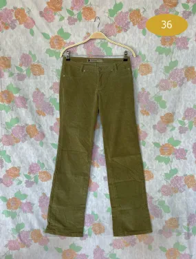 90's Soft Green Corduroy Pants