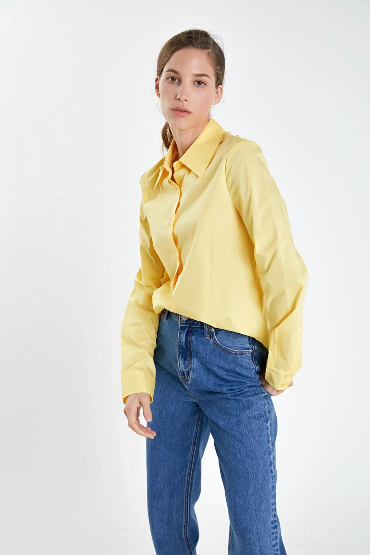 Accent Collar Poplin Dress Shirt