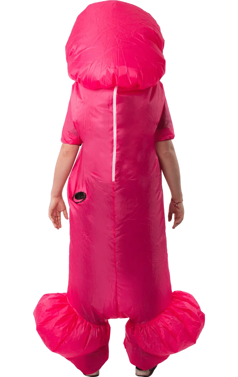 Adult Pink Inflatable Penis Stag Costume