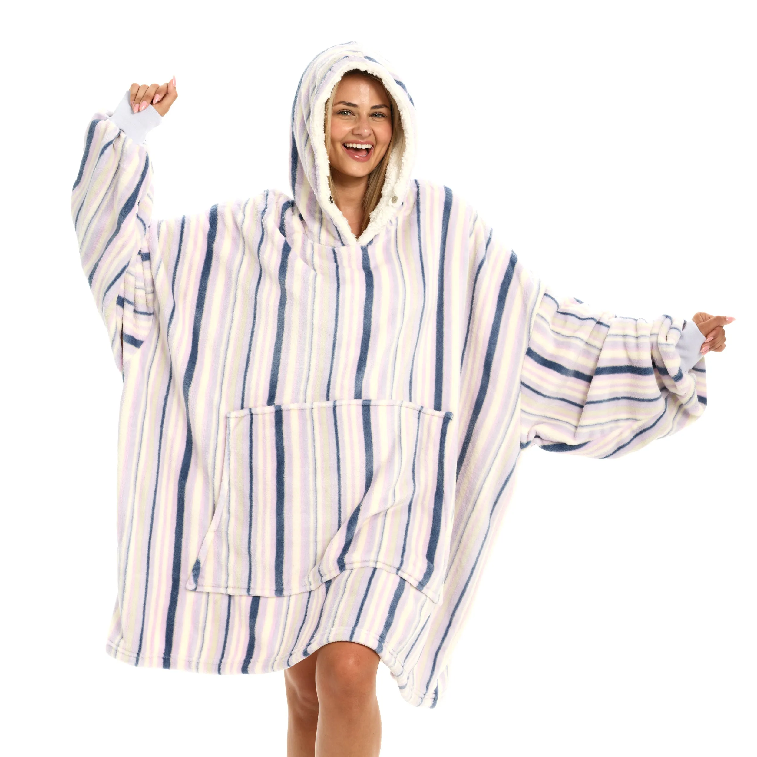 Adult Wearable Blanket Hoodie, Blanket with Sleeves for Men & Women, Big Hoodie, Hooded Blanket