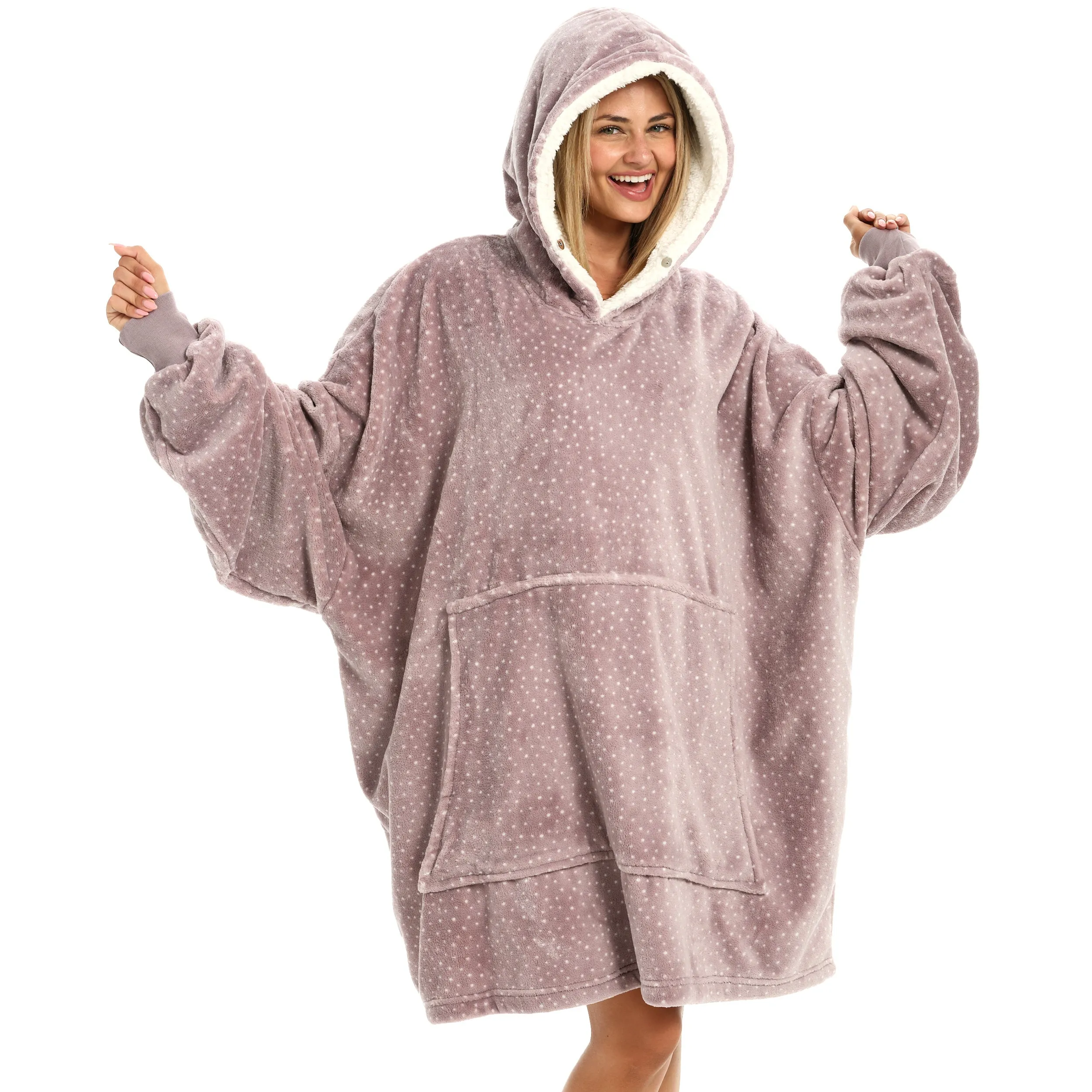 Adult Wearable Blanket Hoodie, Blanket with Sleeves for Men & Women, Big Hoodie, Hooded Blanket