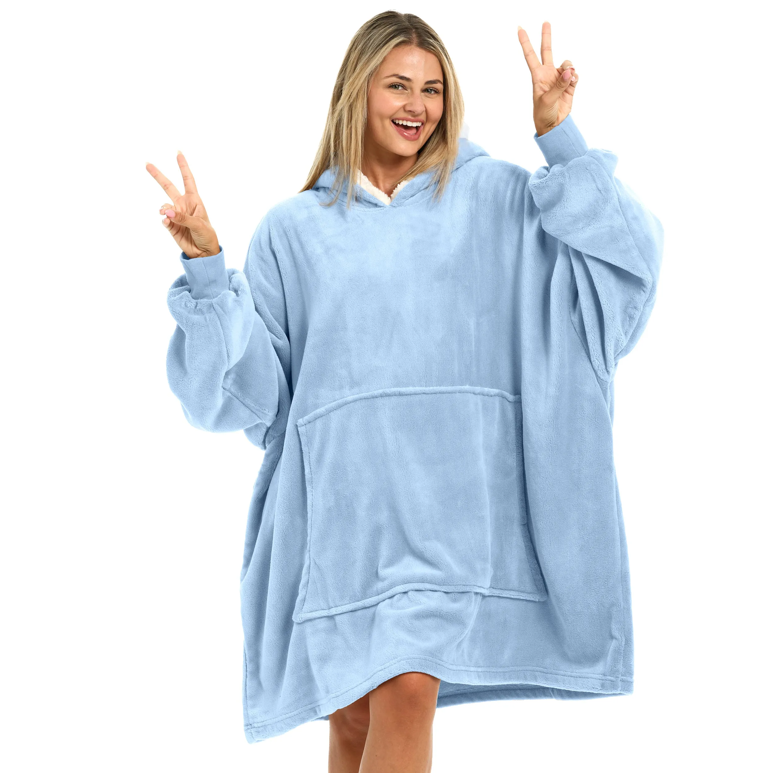 Adult Wearable Blanket Hoodie, Blanket with Sleeves for Men & Women, Big Hoodie, Hooded Blanket