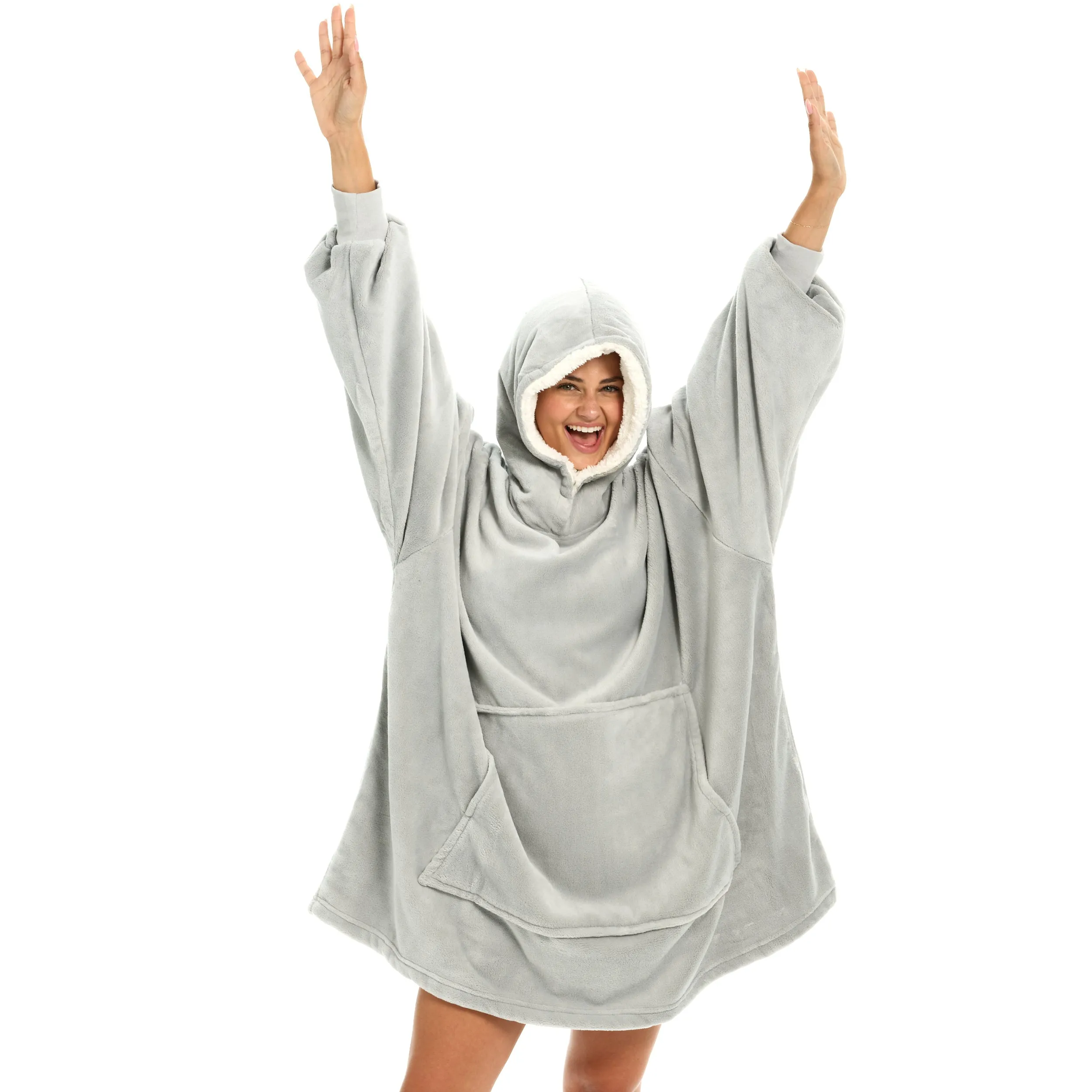 Adult Wearable Blanket Hoodie, Blanket with Sleeves for Men & Women, Big Hoodie, Hooded Blanket