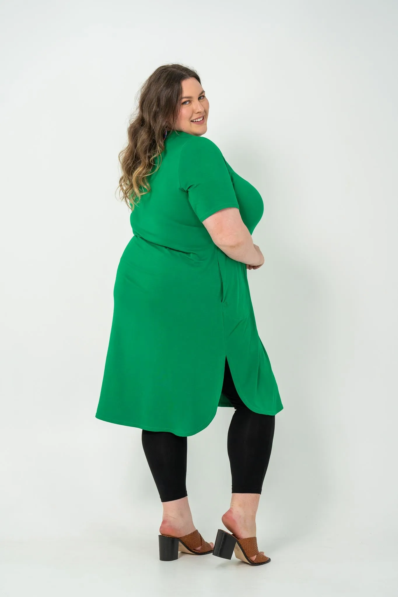 'ALANA' T-Shirt Dress - Green