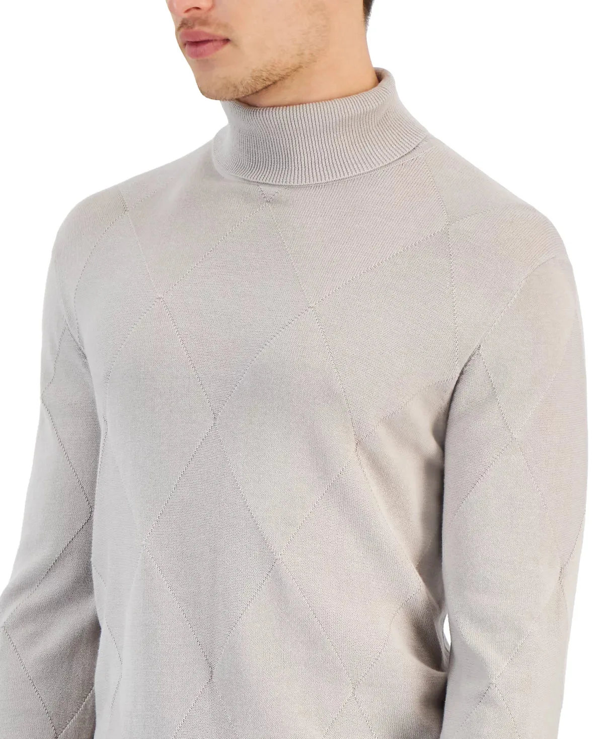 Alfani MEN Textured Turtleneck Sweater