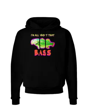 All About That Bass Fish Watercolor Dark Hoodie Sweatshirt