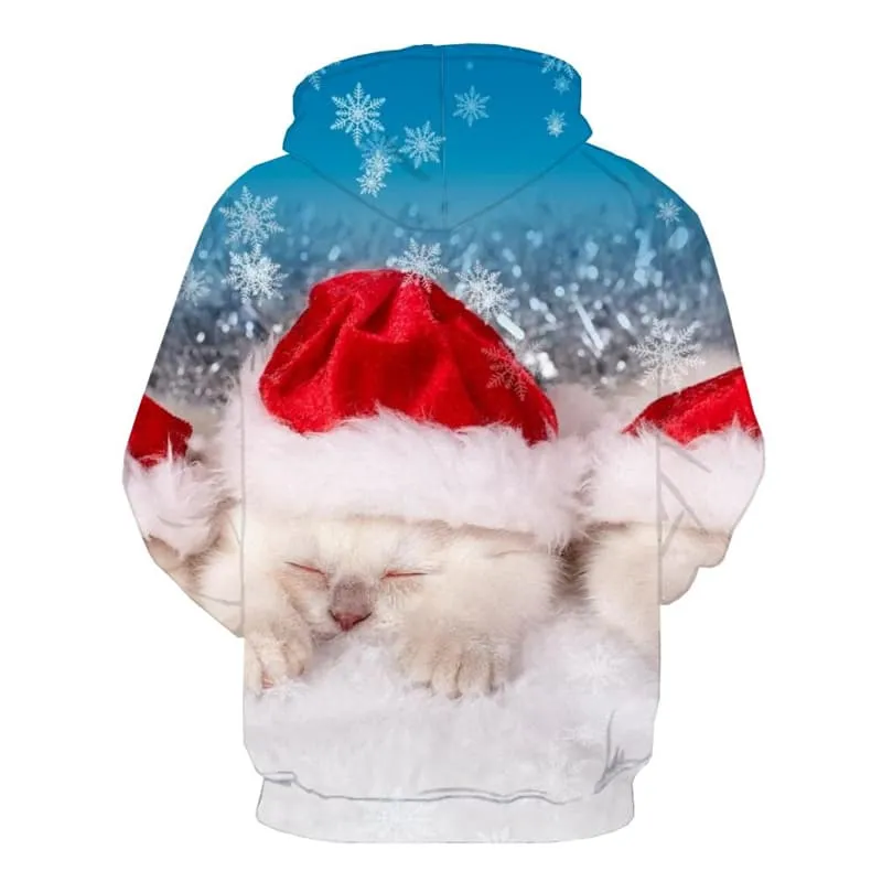 Animal Hoodie Men Christmas Hoody Anime Snowflake Hoodie Print Party Hooded Casual