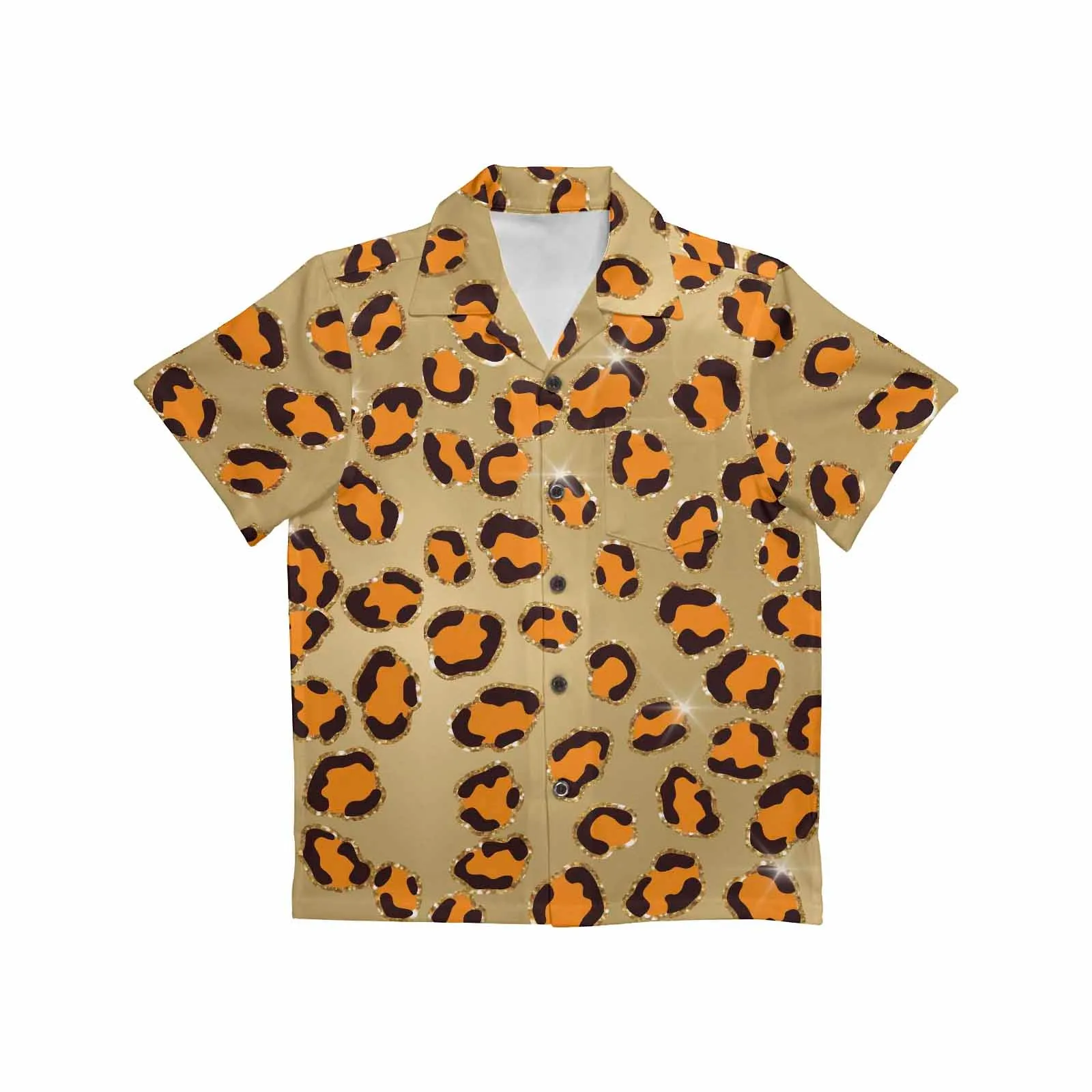 Animal Print 10  Little Boys Hawaiian Shirt