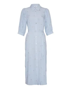 Anissa 2/4 Shirt Dress - Kentucky Blue