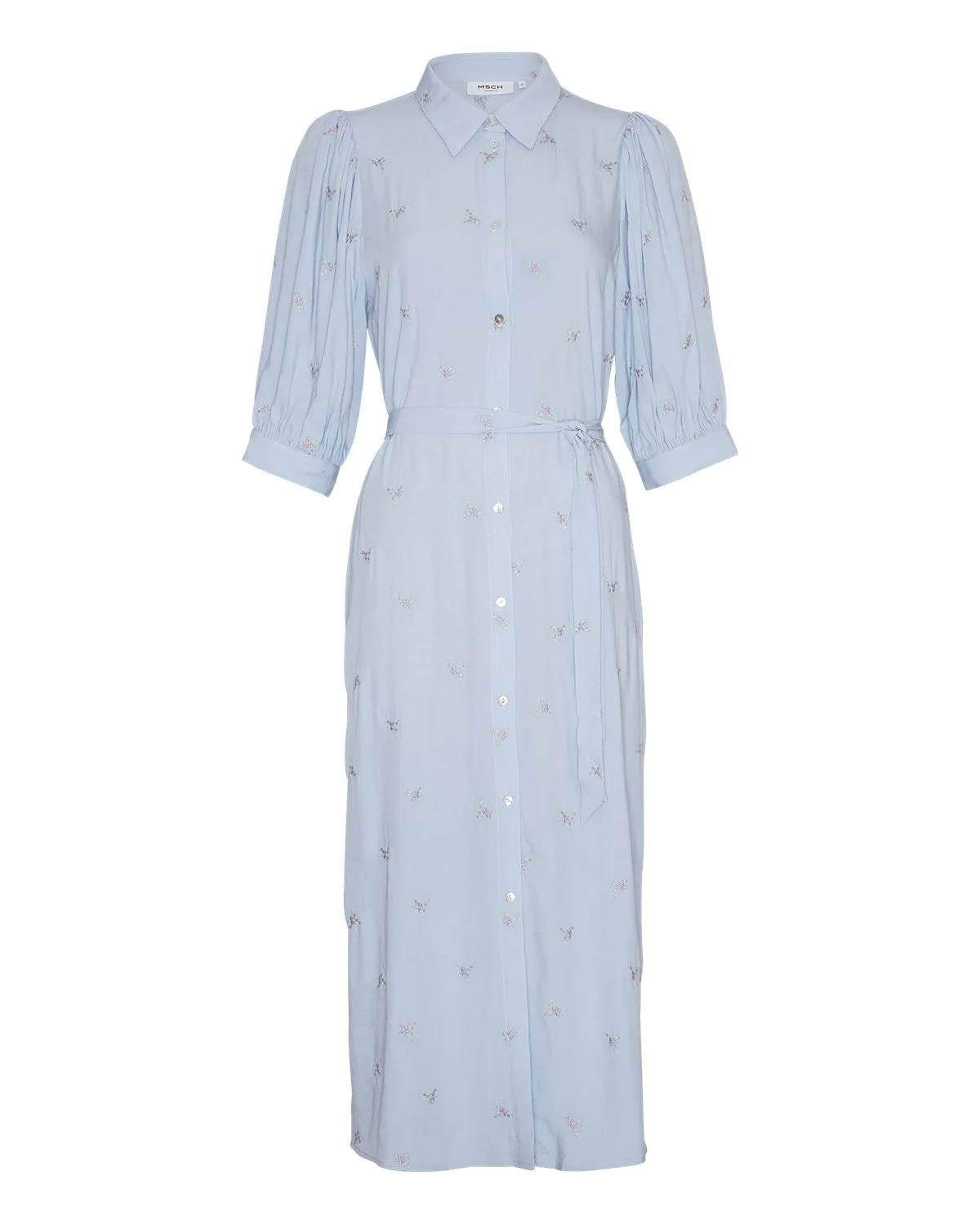 Anissa 2/4 Shirt Dress - Kentucky Blue