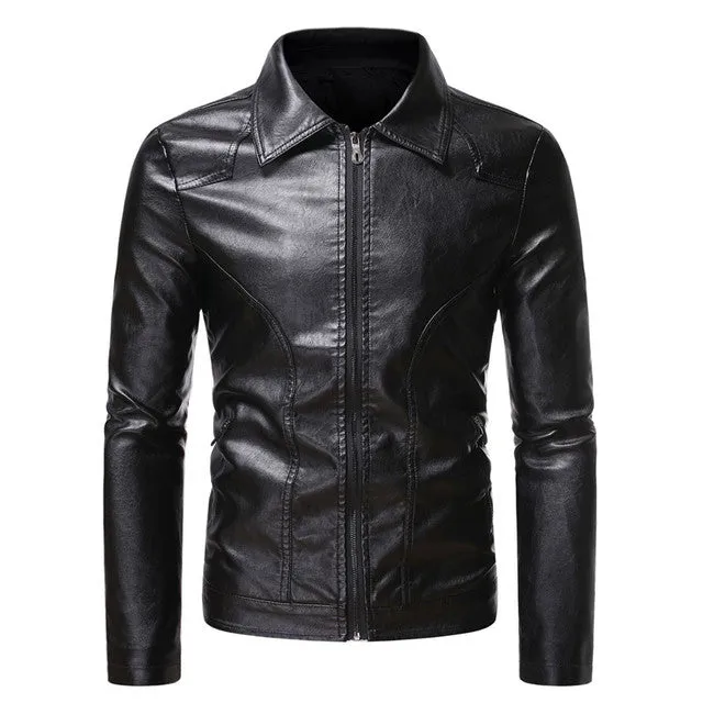 Antonios Loco Leather Slim Fit Jacket