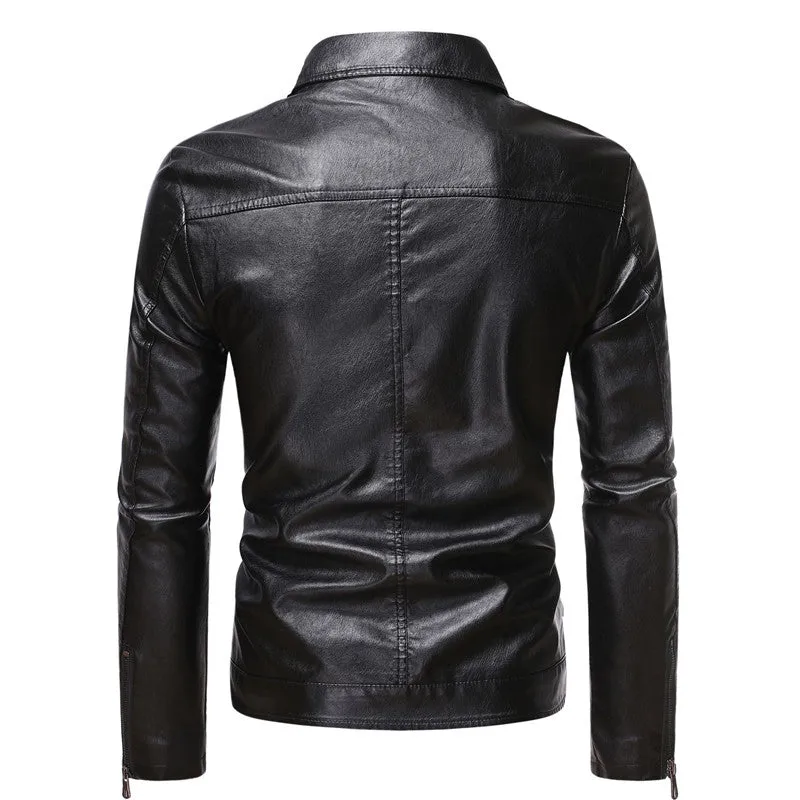 Antonios Loco Leather Slim Fit Jacket