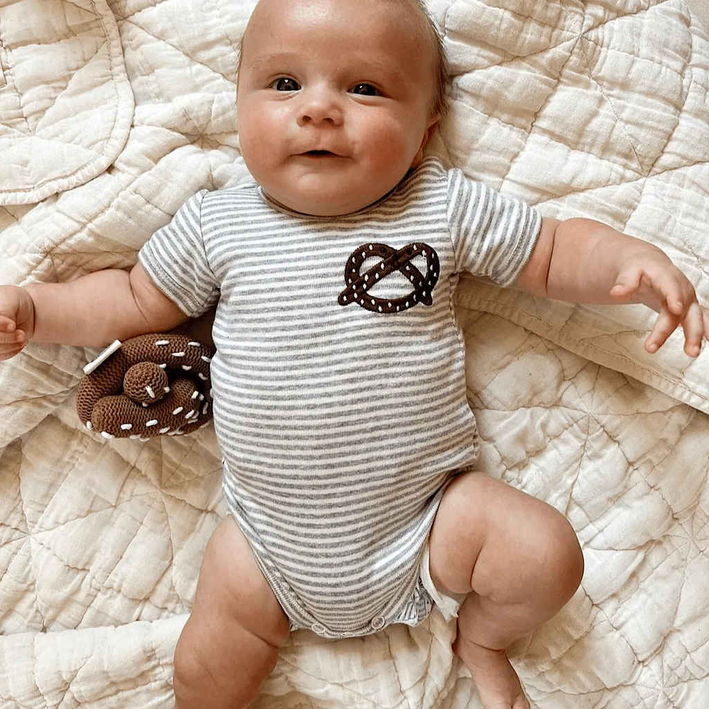 Baby Bodysuit - Pretzel Embroidered