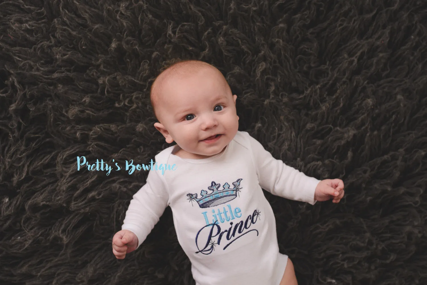 Baby Boy coming home outfit Little Prince Baby Boy bodysuit and cap-- Outfit Embroidered Bodysuit / T Shirt for Newborn & Toddler