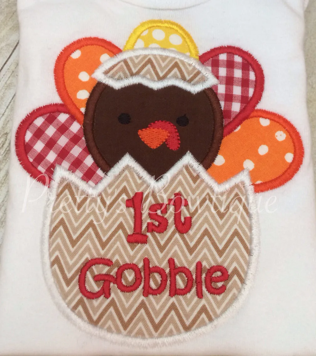 Baby boy My 1st Thanksgiving bodysuit or Shirt My 1ST Gobble