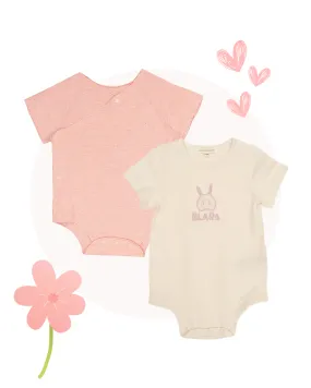 Baby Spring / Summer Bodysuit Bundle (Pack of 2, Pink)