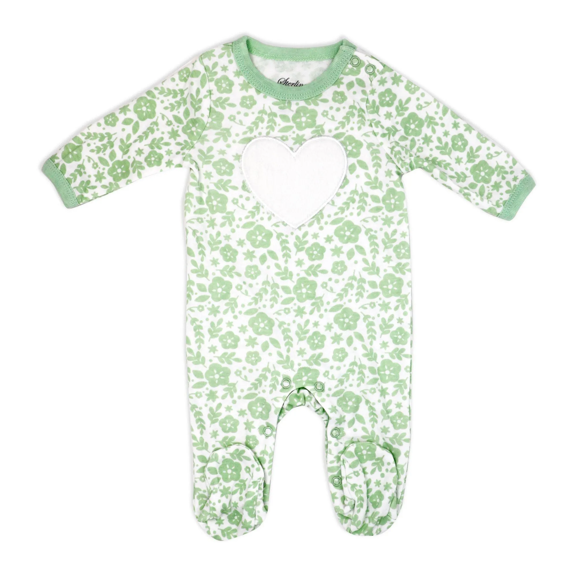 Baby's Girl's Coverall Bodysuit with Hat - Floral