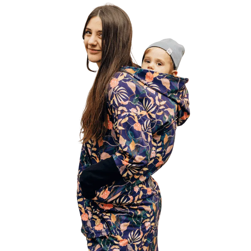 Babywearing Hoodie Vintage Flowers by LennyLamb