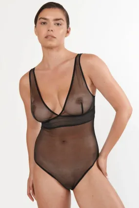 Bare Soft Cup Bodysuit in Black, Size XS (UK 6)