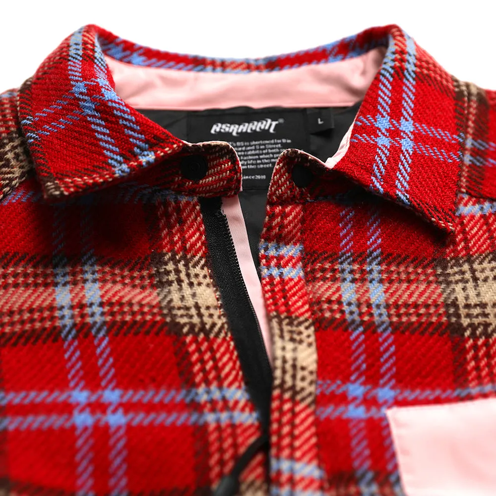 BETTER THAN CHECK ANORAK SHIRT PINK / BEIGE CHECK