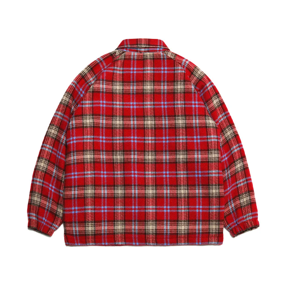 BETTER THAN CHECK ANORAK SHIRT PINK / BEIGE CHECK