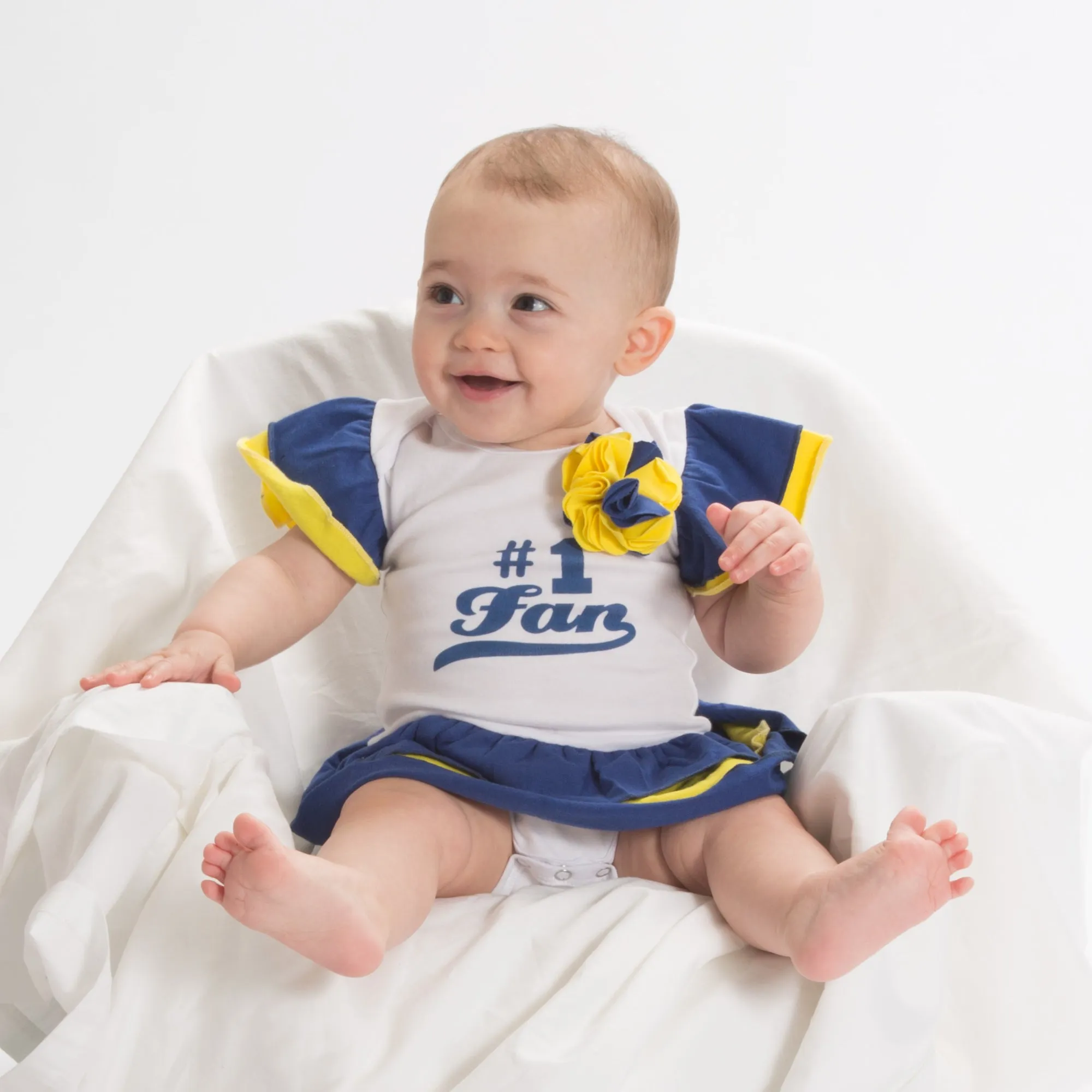 Blue & Gold #1 Fan Onesie Dress