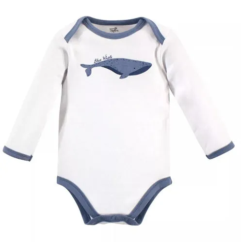 Blue Whale Cotton Bodysuit: Long Sleeve