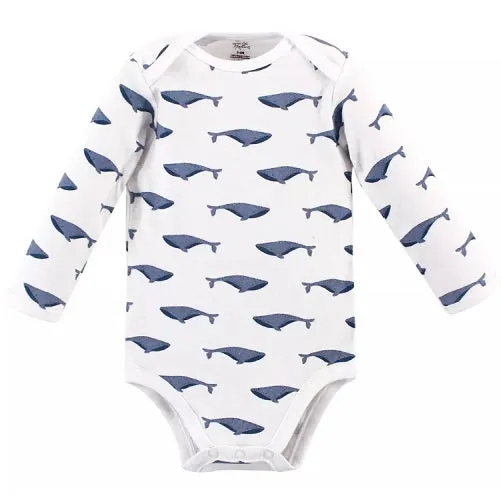 Blue Whale Cotton Bodysuit: Long Sleeve