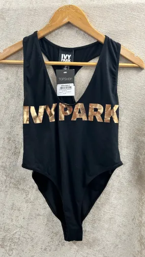 BNWT Top Shop Black and Gold Bodysuit medium