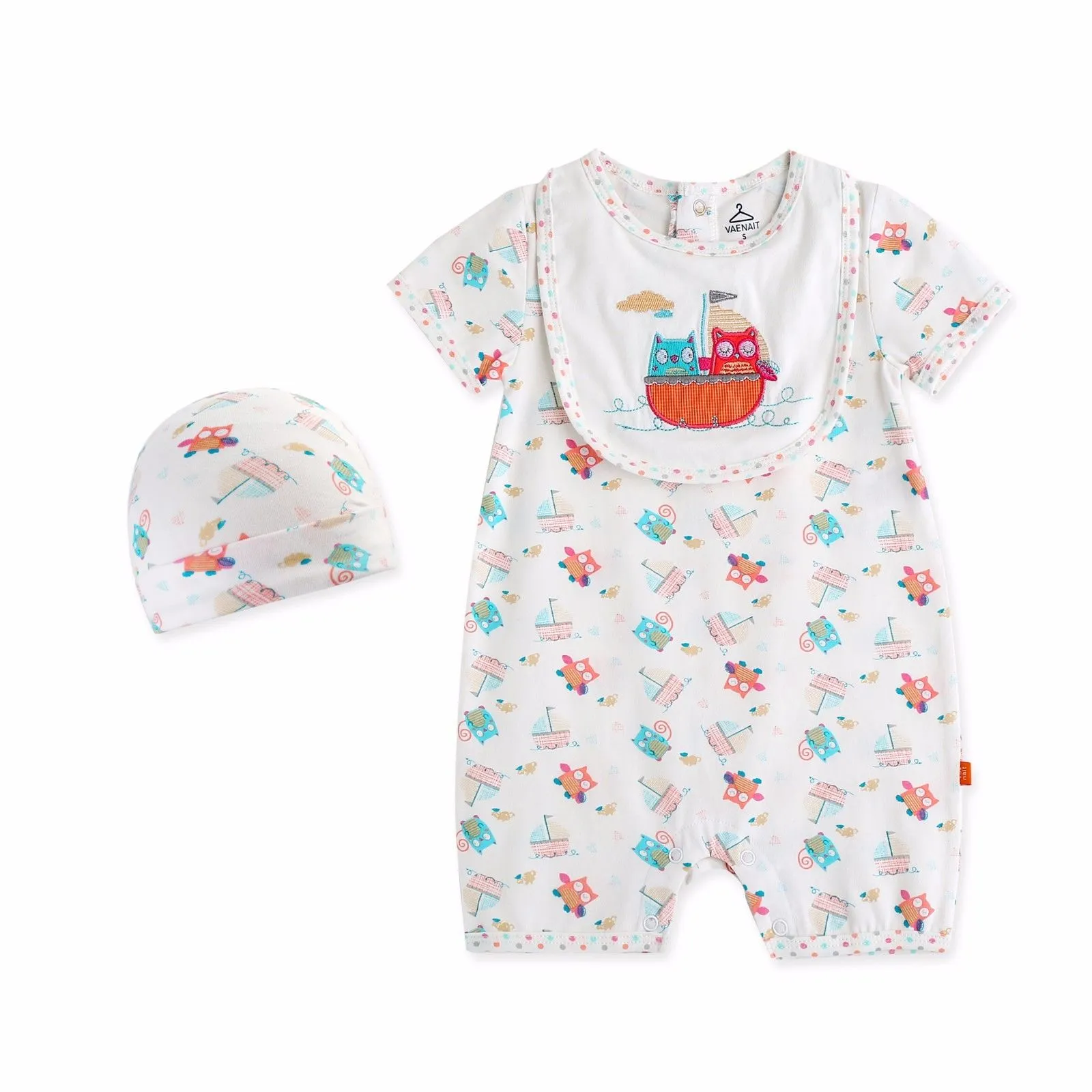 Boat Owl Set Baby Set (Bodysuit & Hat)