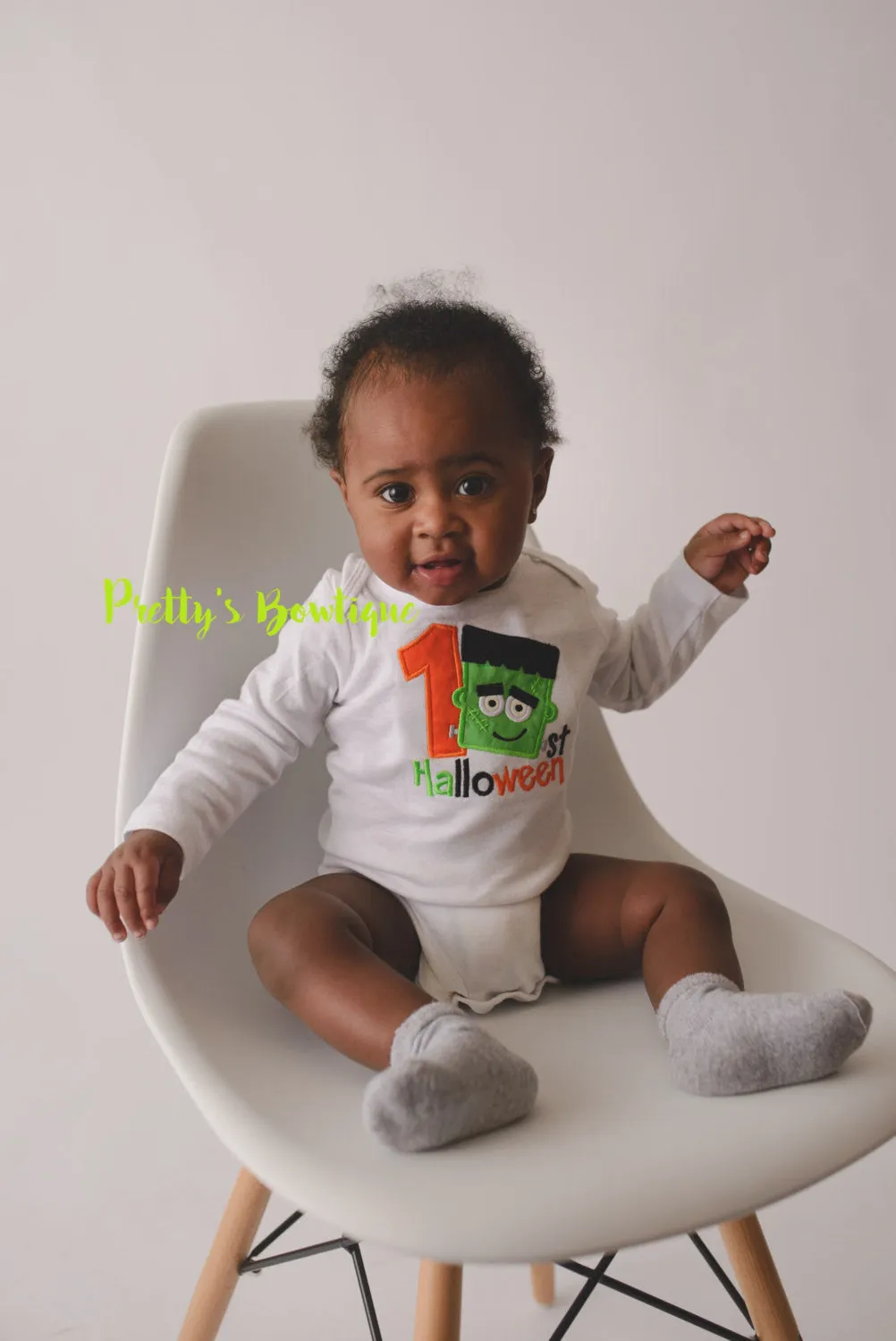 Boys 1st Halloween Frankenstein personalized boys bodysuit or shirt