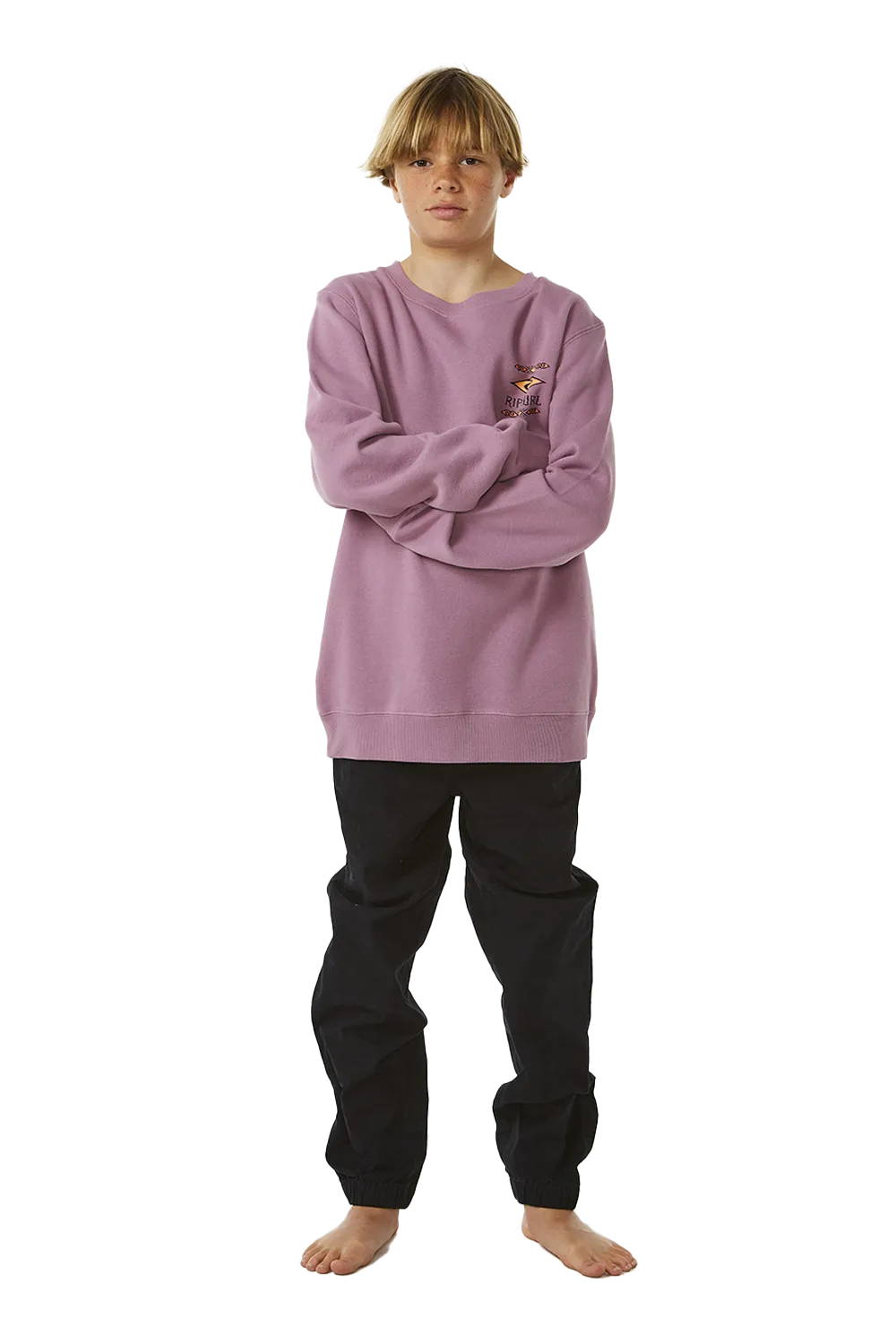 Boys Lost Island Sweatshirt in Dusty Purple