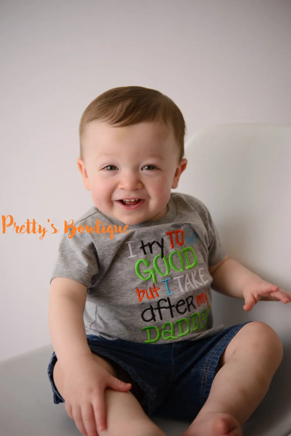 Boys t shirt--I try to be good but I take after my daddy bodysuit or shirt boy -- Funny boys shirt