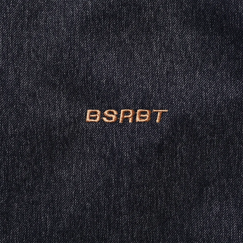 BRT LOGO STITCH HOODED JACKET DENIM BLUE