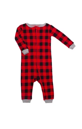 Buffalo Plaid Footless Baby Sleeper Bodysuit