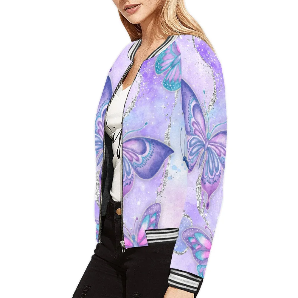 Butterflies awd06 Bomber Jacket for Women