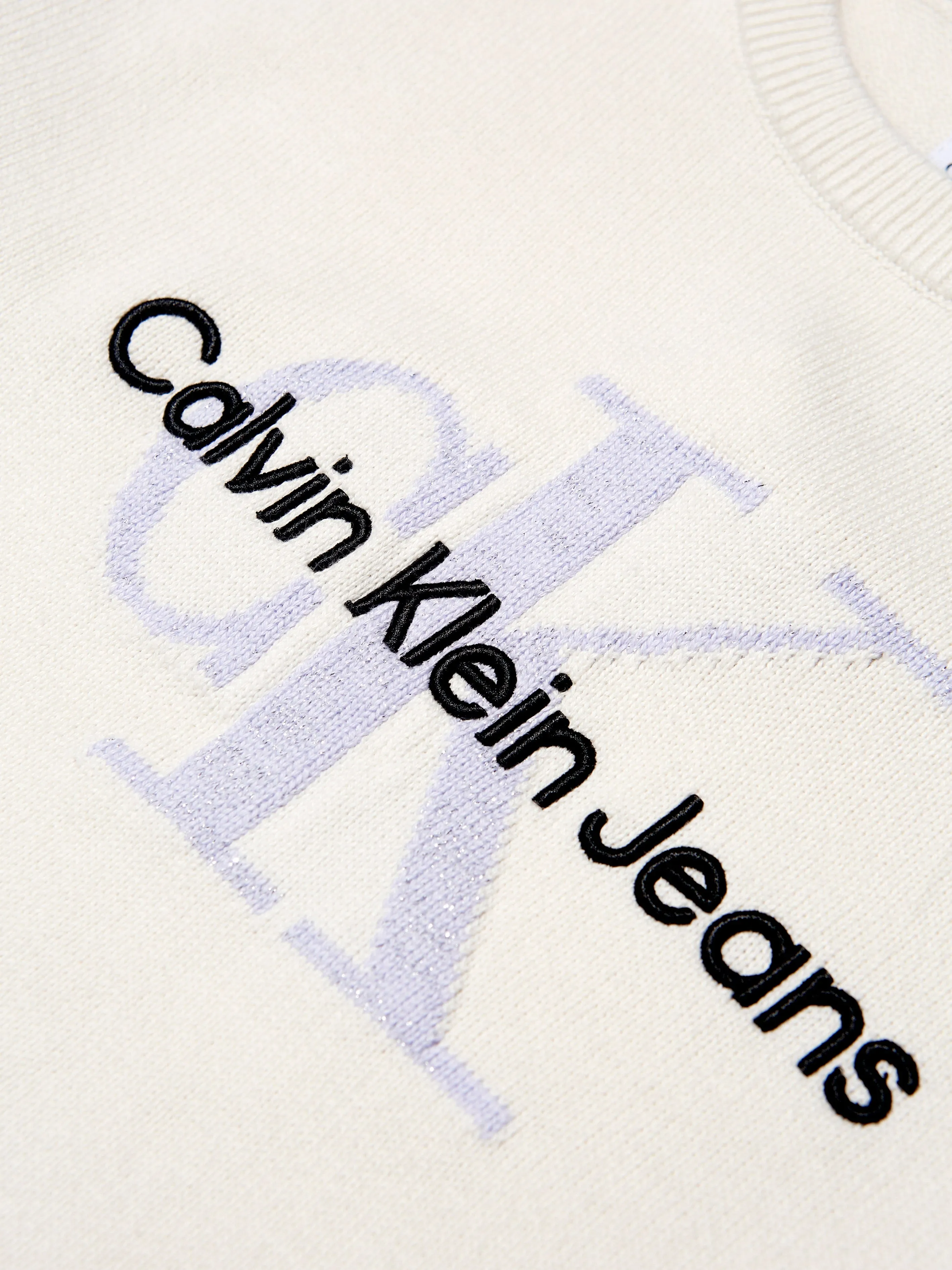 Calvin Klein Girls Lurex Monogram Sweatshirt