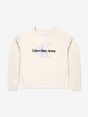 Calvin Klein Girls Lurex Monogram Sweatshirt