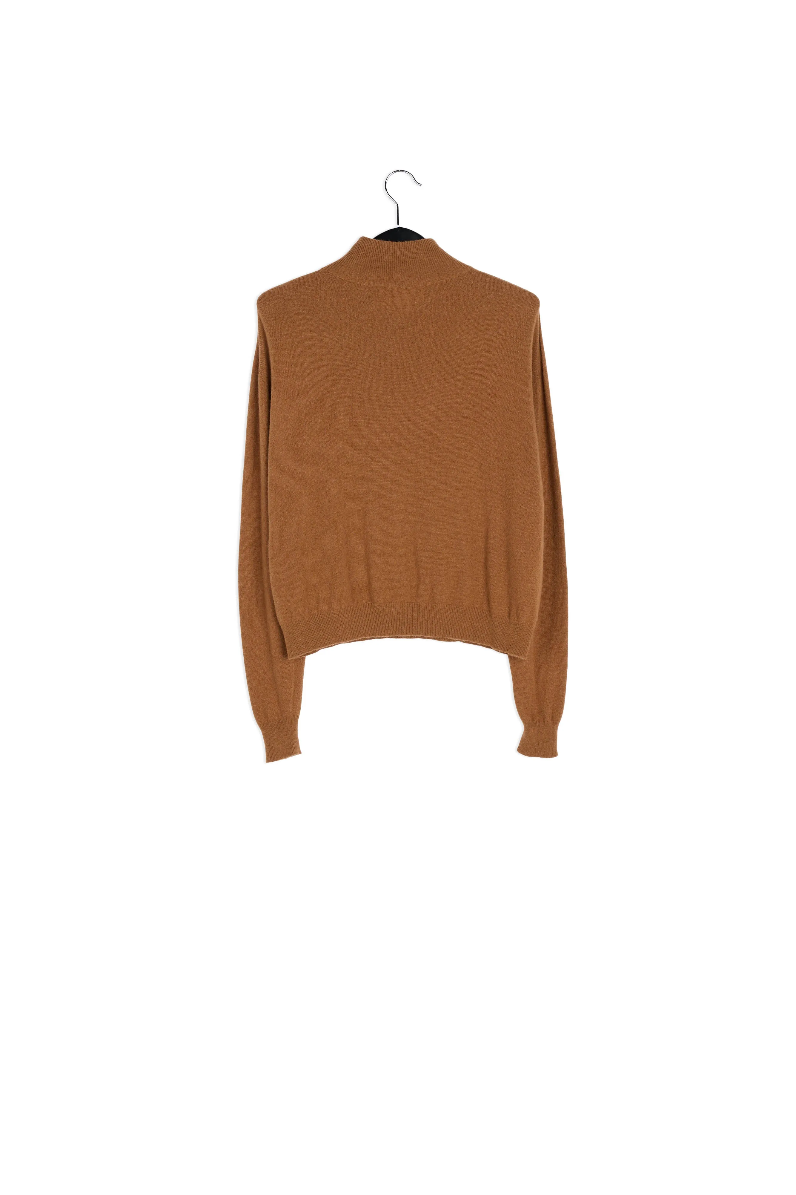 Camel merino wool blend turtleneck sweater