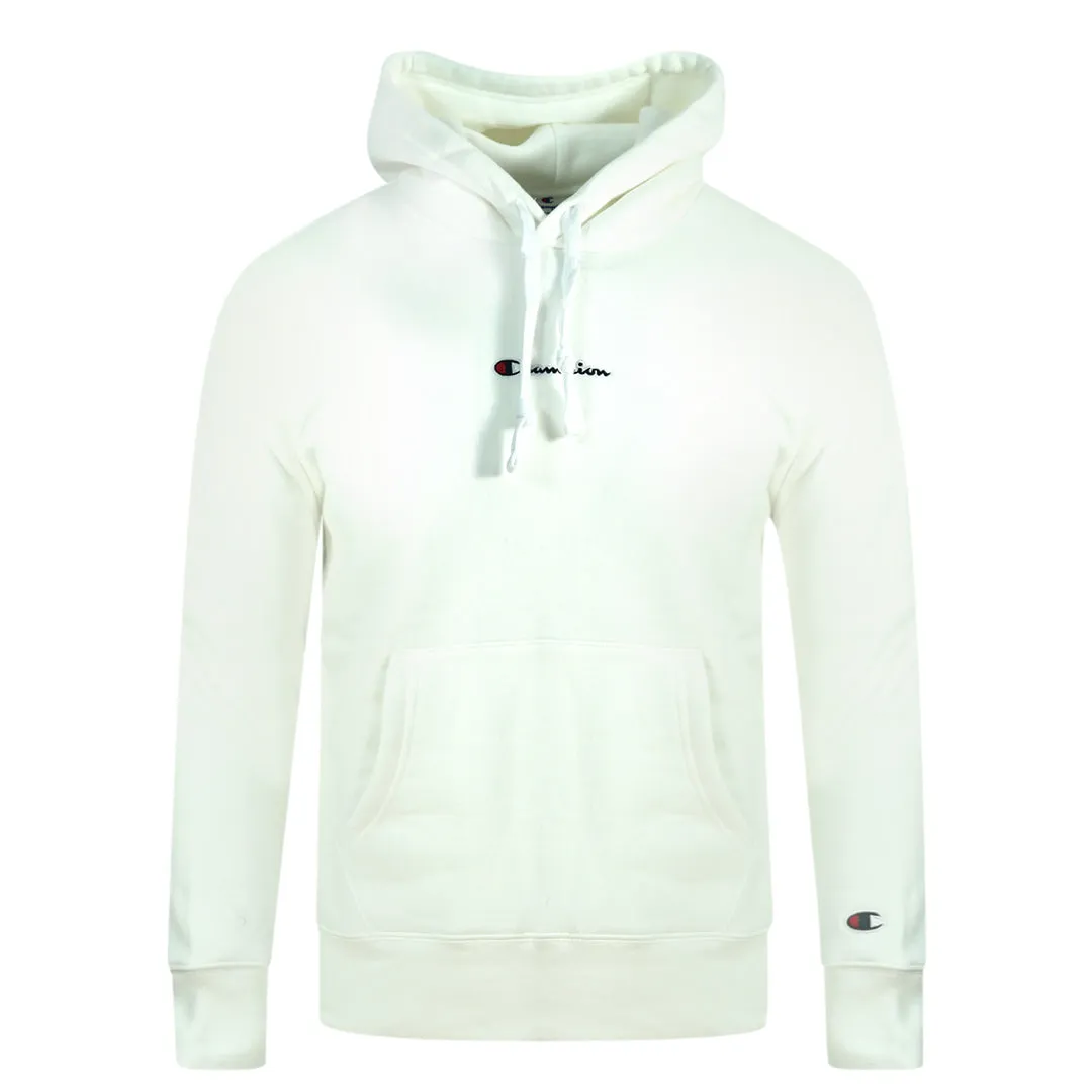 Champion Digital Print Logo White Hoodie