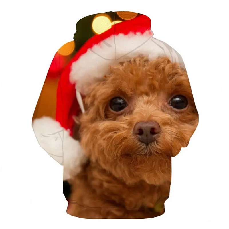 Christmas Hoodie Men New Year Hoody Anime Animal Hooded Casual Dog 3d Printed