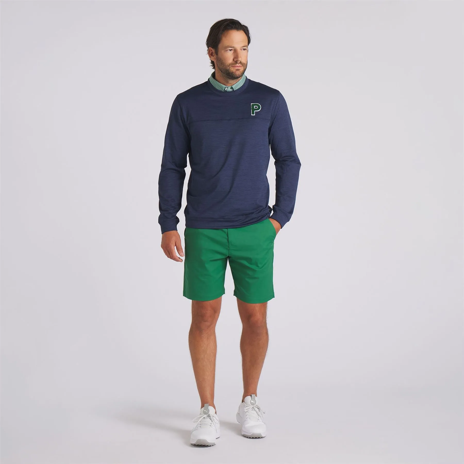 Cloudspun Patch Crew Neck Sweatshirt Navy - SS24