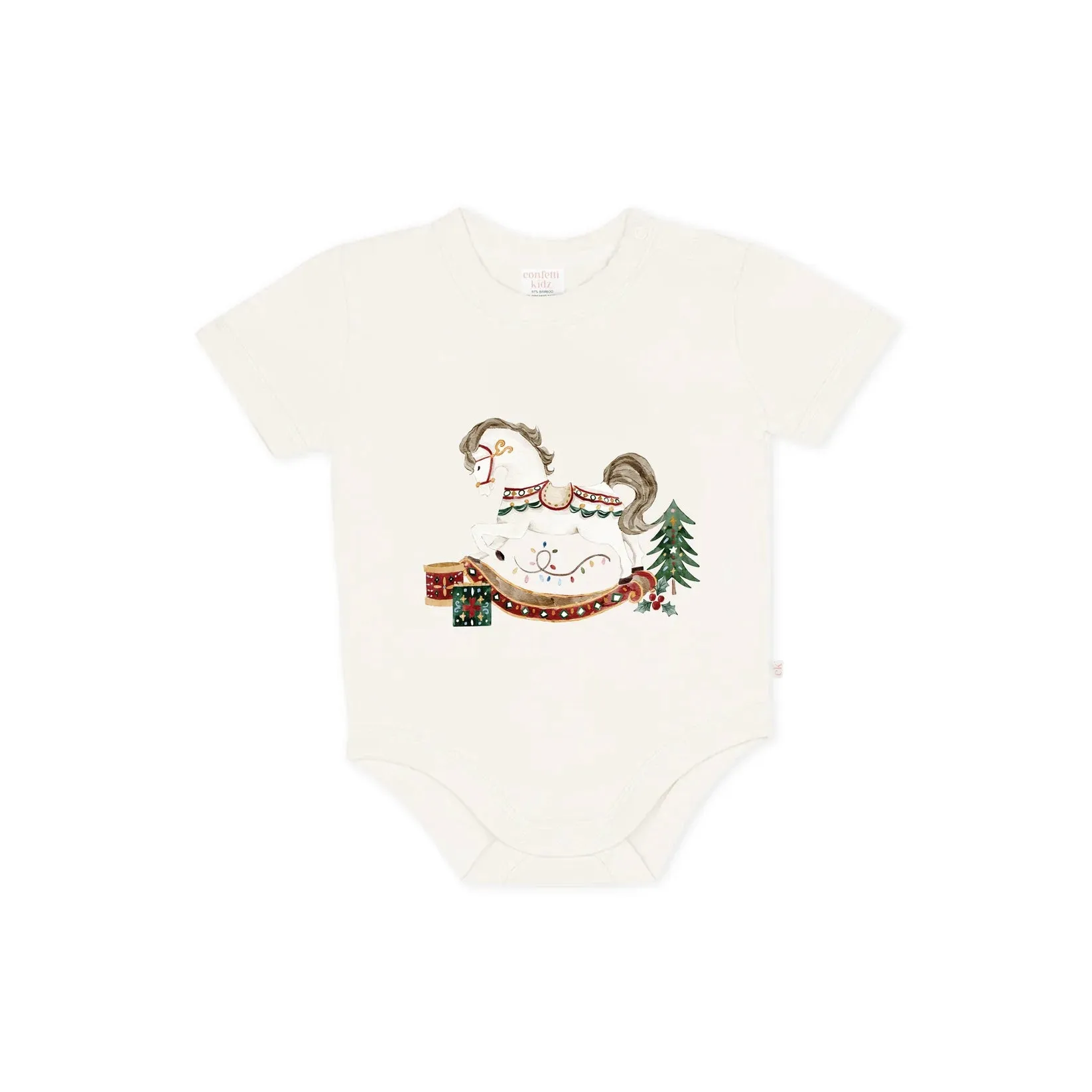 CONFETTI KIDZ CHRISTMAS ROCKING HORSE BODYSUIT