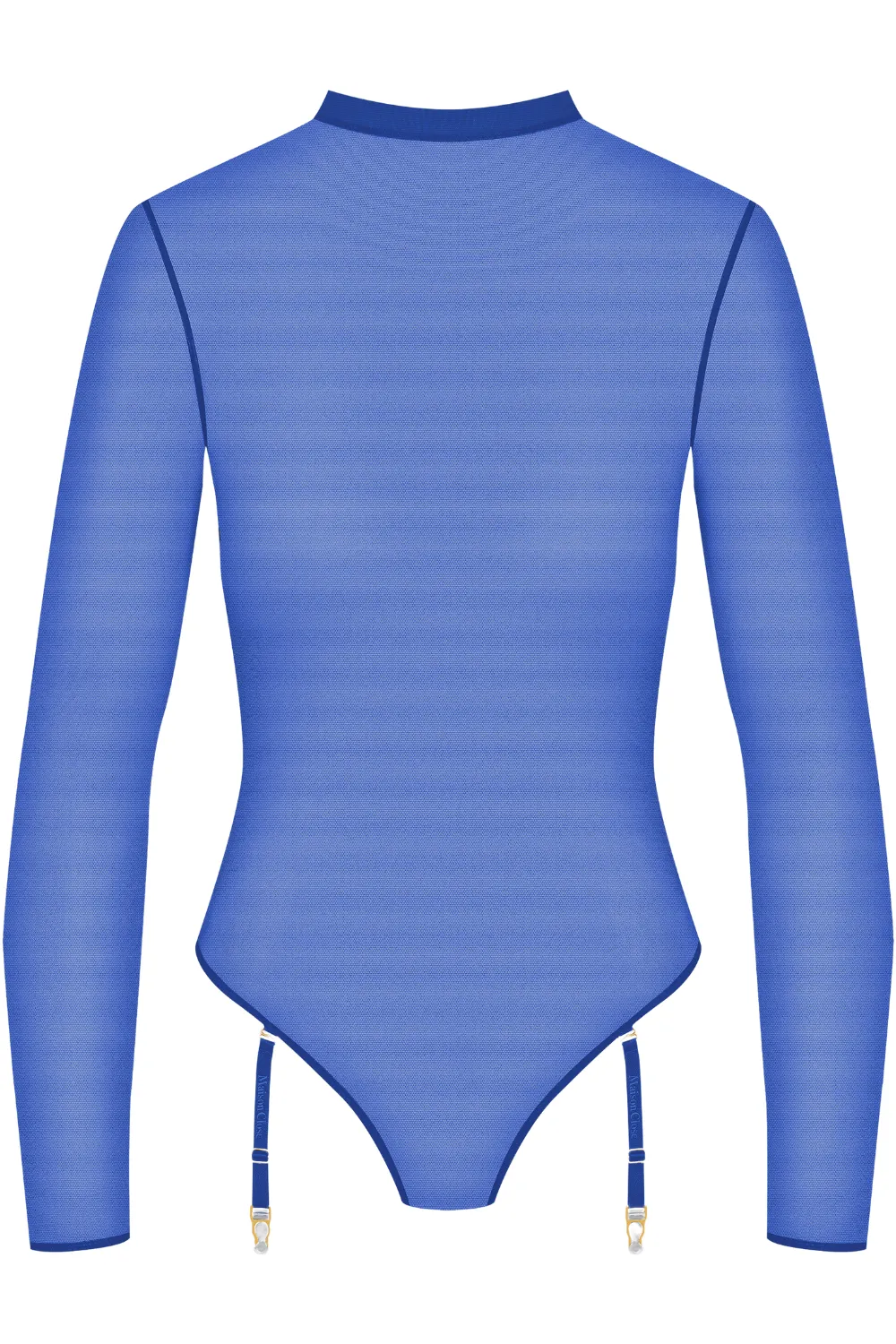 Corps à Corps Long Sleeved Thong Bodysuit Neon Blue