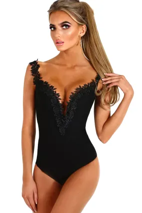 Crochet Plunge Bodysuit