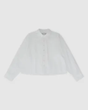 CROP TIE PLACKET DRESS SHIRT