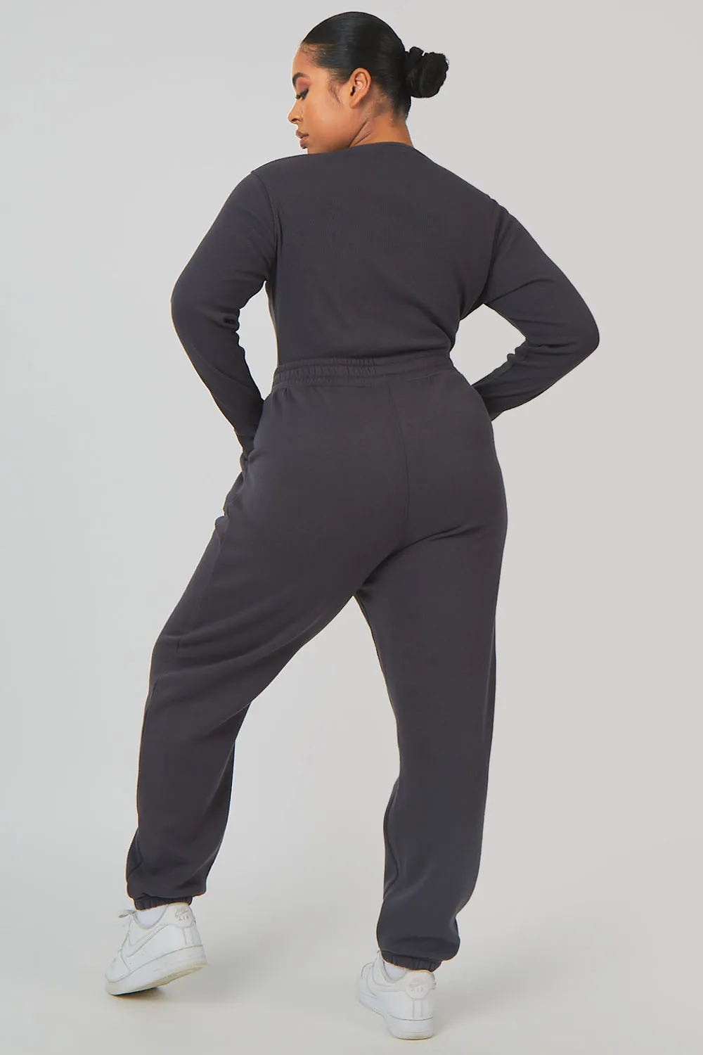 Curve Extreme High Leg Bodysuit Dark Grey